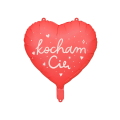 BALON SERCE KOCHAM CIĘ CZERWONY 18'' 45cm