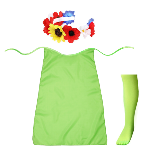 ZESTAW WIOSNA ZIELONY PELERYNA 90cm 3el