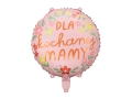 BALON DLA KOCHANEJ MAMY KWIATY RÓŻOWY 18'' 45cm