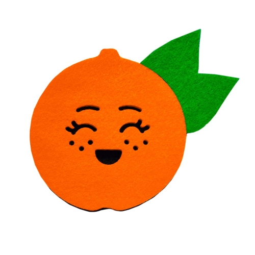 PANEL POMARAŃCZA FILCOWA POMARAŃCZOWA 10x14,5cm