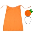 ZESTAW POMARAŃCZA POMARAŃCZOWY PELERYNA 75cm 3el