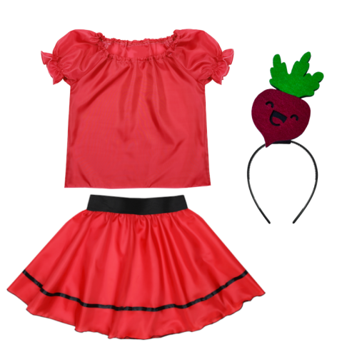 ZESTAW BURAK CZERWONY 134-140 4el