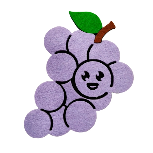 PANEL WINOGRONO FILCOWE FIOLETOWE 15x10,5cm