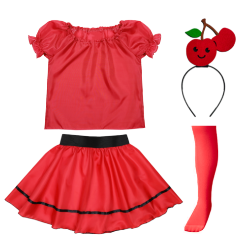 ZESTAW WIŚNIA CZERWONY 134-140 5el