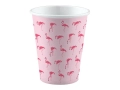 KUBECZKI PAPIER FLAMINGI RÓŻ 250ml 8szt
