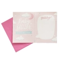 KARTKA BABYSHOWER TO DZIEWCZYNKA GRATULACJE RÓŻOWA 17x12cm