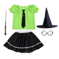 ZESTAW SLYTHERIN ZIELONO-CZARNY 134-140 6el
