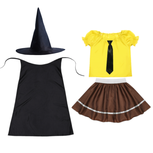 ZESTAW HUFFLEPUFF ŻÓŁTO-BRĄZOWY 98-110 5el
