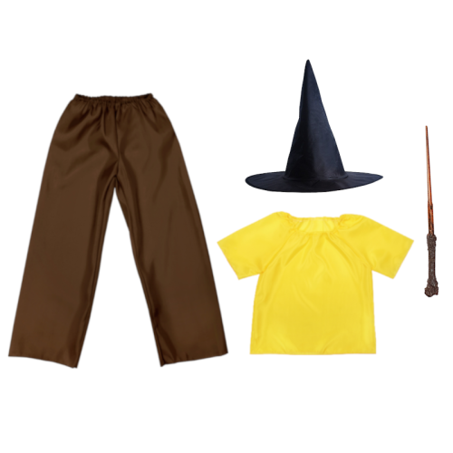 ZESTAW HUFFLEPUFF ŻÓŁTO-BRĄZOWY 98-110 4el