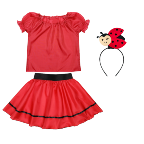 ZESTAW BIEDRONKA CZERWONY 134-140 4el