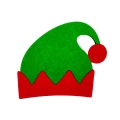 ZESTAW ELF ZIELONO-CZERWONY 134-140 5el