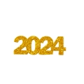 KONFETTI SYLWESTER 2024 PIANKA BROKAT ZŁOTE 10szt