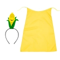 ZESTAW KUKURYDZA ŻÓŁTY PELERYNA 90cm 3el