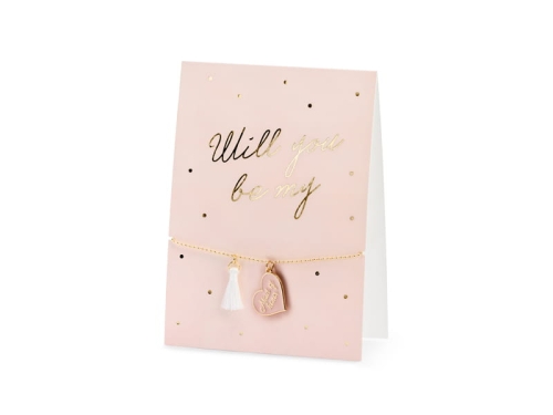 KARTKA Z BRANSOLETKĄ WILL YOU BE MY MAID OF HONOR 10,5x15cm 