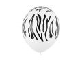 BALONY BIAŁE ZEBRA 30cm 10szt