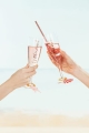 NAKLEJKI NA KIELISZKI BRIDE &amp; BRIDESMAID RÓŻOWE ZŁOTO 6szt