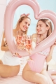 NAKLEJKI NA KIELISZKI BRIDE &amp; BRIDESMAID RÓŻOWE ZŁOTO 6szt