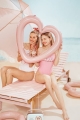 NAKLEJKI NA KIELISZKI BRIDE &amp; BRIDESMAID RÓŻOWE ZŁOTO 6szt