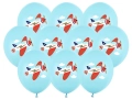 BALONY BŁĘKITNE SAMOLOT 30cm 10szt