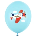BALONY BŁĘKITNE SAMOLOT 30cm 10szt