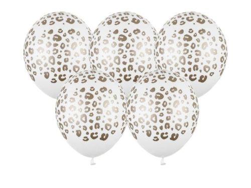BALONY BIAŁE CĘTKI 30cm 5szt