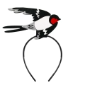 ZESTAW JASKÓŁKA CZARNO-BIAŁY PELERYNKA 55cm 3el
