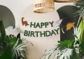 BANER HAPPY BIRTHDAY DINOZAURY CIEMNOZIELONY 3m