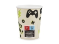 KUBECZKI PAPIEROWE GAMER BEŻOWE 220ml 6szt