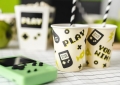 KUBECZKI PAPIEROWE GAMER BEŻOWE 220ml 6szt