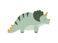 SERWETKI DINOZAUR TRICERATOPS ZIELONE 12szt