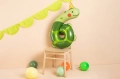 BALON FOLIOWY CYFRA 6 ŻÓŁW ZIELONY 38'' 96cm