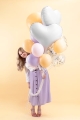 BALON SERCE BIAŁE 30'' 75cm