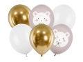 BALONY PASTELOWE MIŚ MIX 30cm 6szt