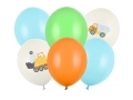 BALONY KOLOROWE BUDOWA 30cm 6szt