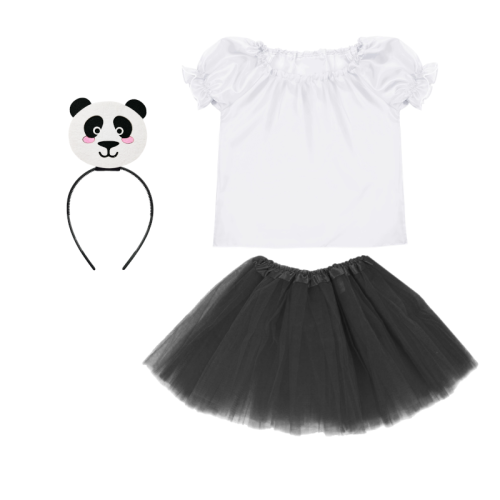 ZESTAW PANDA BIAŁO-CZARNY 98-110 4el