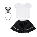 ZESTAW PANDA BIAŁO-CZARNY 116-128 4el