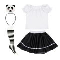 ZESTAW PANDA BIAŁO-CZARNY 98-110 5el