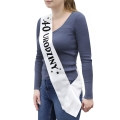 SZARFA 40 URODZINY BIAŁA 85cm