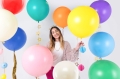 BALON CZERWONY PASTEL GIGANT 60cm 1szt