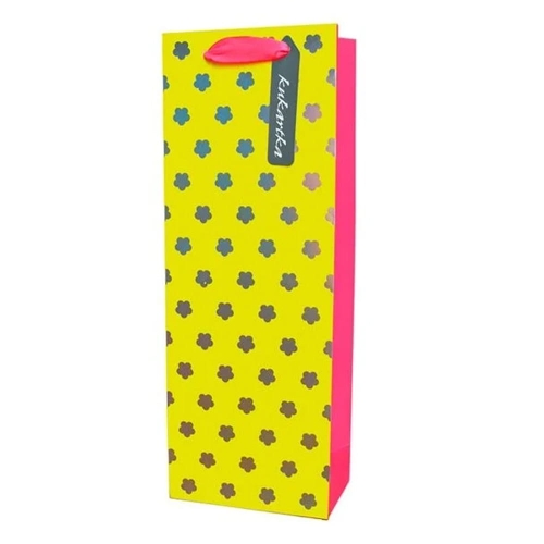 TOREBKA PREZENTOWA KWIATKI ŻÓŁTA 36x13cm
