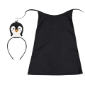 ZESTAW PINGWIN CZARNY PELERYNA 75cm 3el