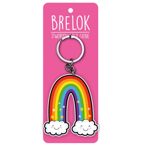 BRELOK TĘCZA CHMURKI KOLOROWY