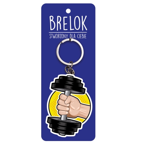 BRELOK CIĘŻAREK HANTLA ŻÓŁTO-CZARNY