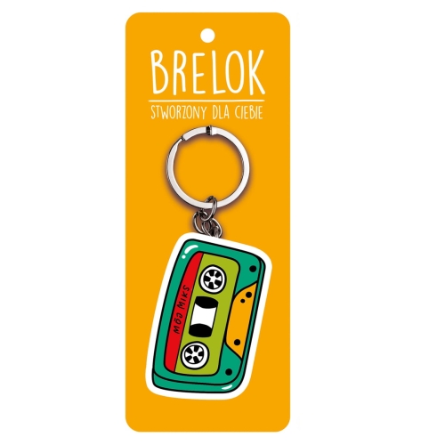BRELOK KASETA MAGNETOFONOWA ZIELONA