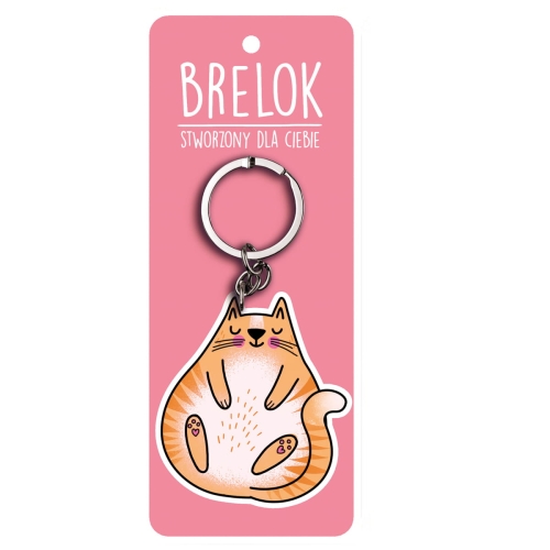 BRELOK GRUBY KOTEK BRĄZOWY