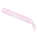 SZARFA 18 URODZINY RÓŻOWA 85cm