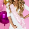 SZARFA MOJE URODZINY RÓŻOWA 85cm