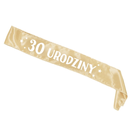 SZARFA 30 URODZINY ZŁOTA 85cm