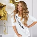SZARFA 18 URODZINY BIAŁA 85cm