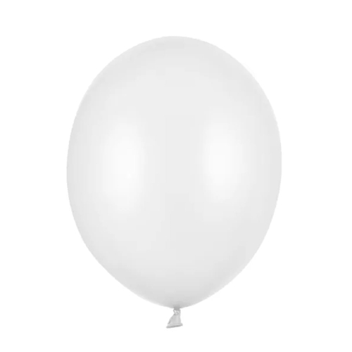 BALON PARTY DECO STRONG METALLIC BIAŁY 30cm 1szt